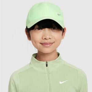 Nike Kids Vapour Green Dri-FIT Club Unstructured Metal Swoosh Cap One Size